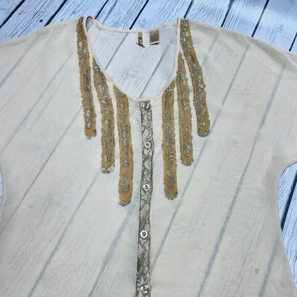 Women’s Buckle Brand Sheer Top Size Medium - Picture 3 of 3